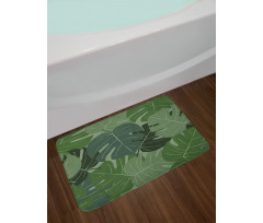 Camo Palm Leaves Bath Mat