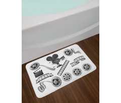 Greyscale Reel Bath Mat