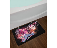 Break Dance Party Theme Bath Mat