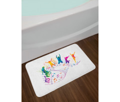 Dancing People Music Bath Mat