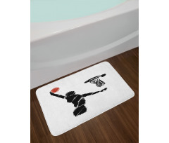 Basketball Player Artwork Bath Mat