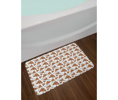 Doodle Art Style Slices Bath Mat