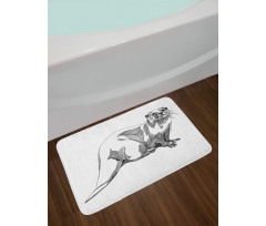 Sketch Otter Bath Mat