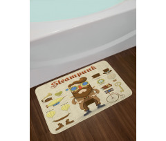 Hipster Gentleman Bath Mat