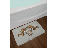 Ram Horns Bath Mat