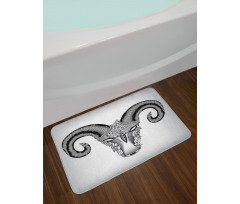 Head of Aries Art Bath Mat