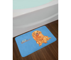 I Love My Dog Bath Mat