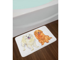 Smiling Dogs Bath Mat