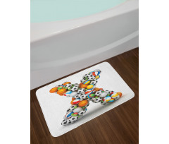 Different Balls Kids Bath Mat