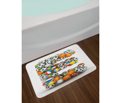 Sports Name Initials Bath Mat