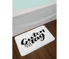 Hand Lettering Guten Tag Bath Mat