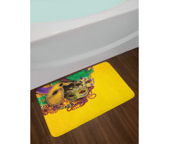 Venetian Mask Design Bath Mat