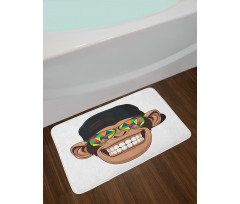 Funny Hipster Animal Bath Mat