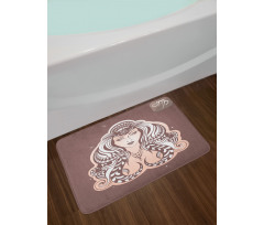 Tribal Woman Art Bath Mat