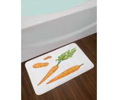 Carrot Pattern Bath Mat