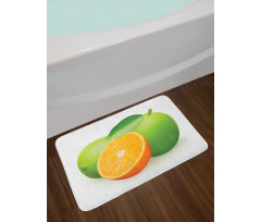 Lime Orange Design Bath Mat