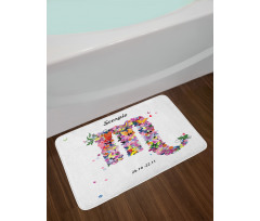 Floral Butterfly Bath Mat