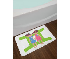 Twin Girls Teens Bath Mat