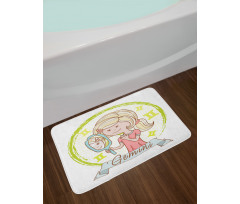 Girl with Mirror Bath Mat