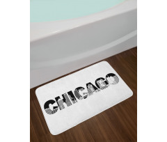 City in Letters Bath Mat