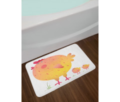 Mother Hen and Chicks Bath Mat