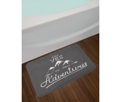 Words and Mountains Bath Mat