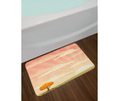 Lonely Tree Rural Field Bath Mat