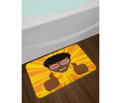 Hippie Man Positive Vibes Bath Mat