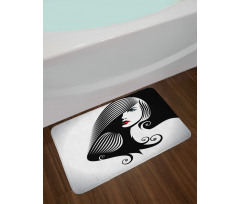 Abstract Glamor Woman Bath Mat