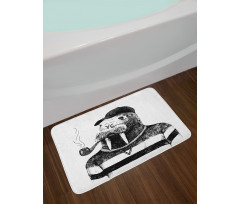 Hipster Walrus Bath Mat