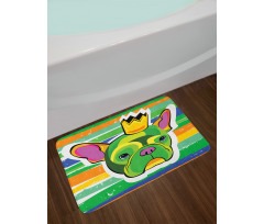 Crowned Dog Colorful Bath Mat