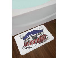 Cozy Hipster Winter Dog Bath Mat