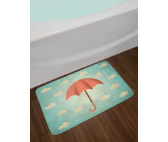 Vintage Cloudy Sky Bath Mat