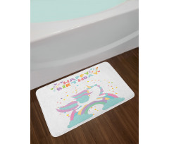 Horse with Rainbow Bath Mat