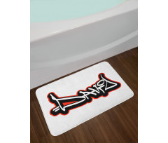 Scribbling Boys Name Bath Mat