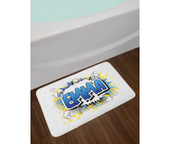 Youthful Teen Comic Book Bath Mat