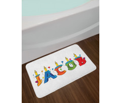 Colorful Name Bath Mat