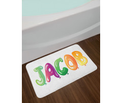 Traditional Male Name Bath Mat