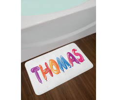 Colorful Common American Boy Bath Mat