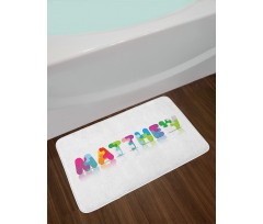 Colorful Baby Name Bath Mat