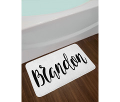 Widespread Name Pattern Bath Mat