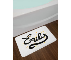 Modern Calligraphic Font Bath Mat