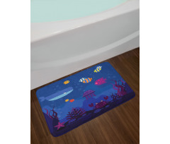 Aquarium Fish Whale Bath Mat