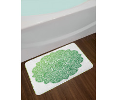 Ornate Floral Design Bath Mat