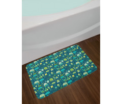 Funny Sea Creatures Bath Mat