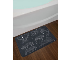 Constellation Signs Bath Mat