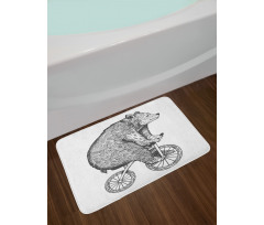 Funny Circus Bear Art Bath Mat