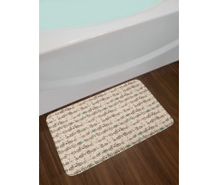 Retro Fun Ride Pattern Bath Mat