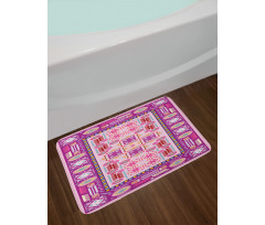 Traditional Afghan Motif Bath Mat