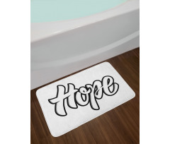 Hand Drawn Uplifting Words Bath Mat